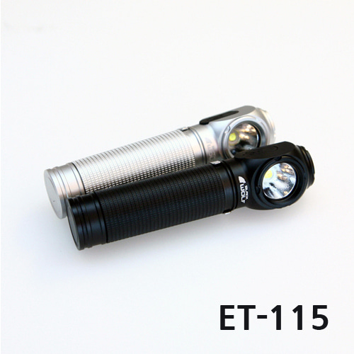 ET-115 // 자체충전 / XP-L V6 LED / 800루멘 / OP반사경 / 조사거리 130M / 18650x1 / 3모드 / 메모리 기능 / 저전압 알림기능